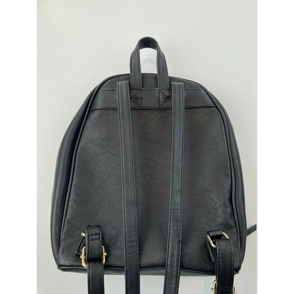 Big Buddha Bags Big Buddha Backpack Purse Black Vegan Leather 9x1x5